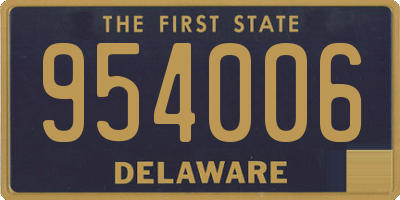DE license plate 954006
