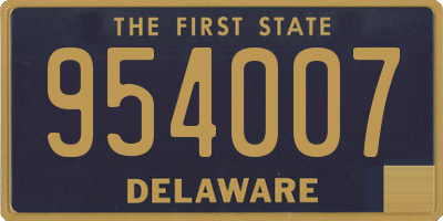 DE license plate 954007