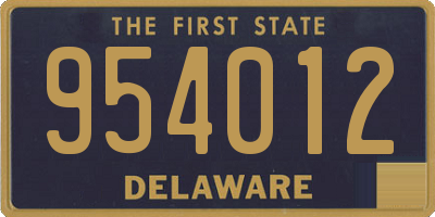 DE license plate 954012