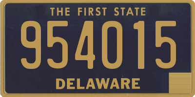 DE license plate 954015