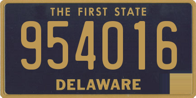 DE license plate 954016