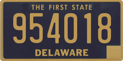 DE license plate 954018