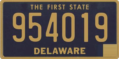 DE license plate 954019