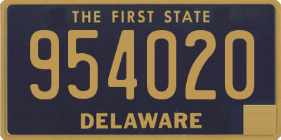 DE license plate 954020