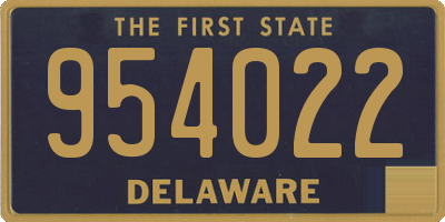 DE license plate 954022