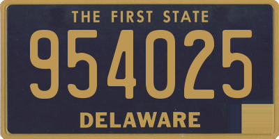 DE license plate 954025