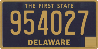 DE license plate 954027