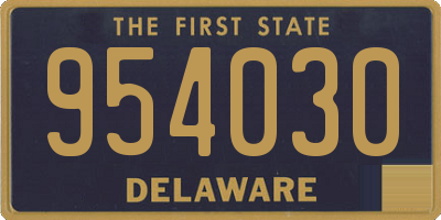 DE license plate 954030