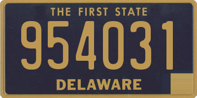 DE license plate 954031