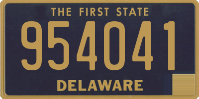 DE license plate 954041