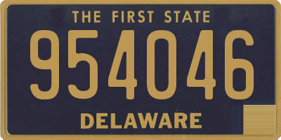 DE license plate 954046