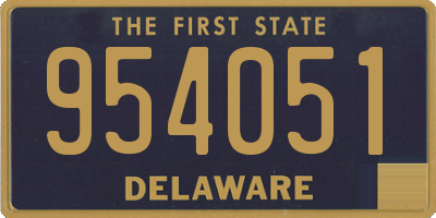 DE license plate 954051