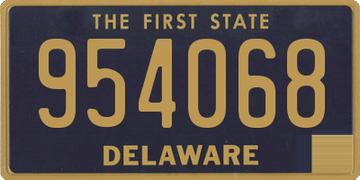 DE license plate 954068