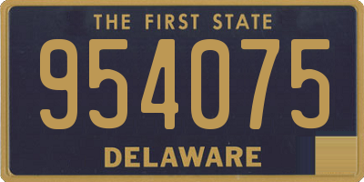 DE license plate 954075