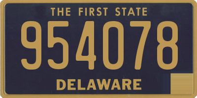 DE license plate 954078