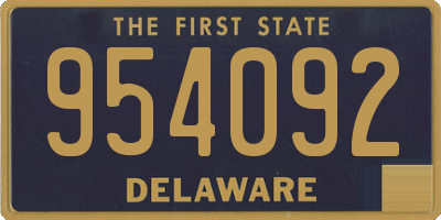 DE license plate 954092
