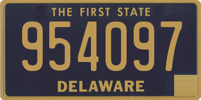 DE license plate 954097