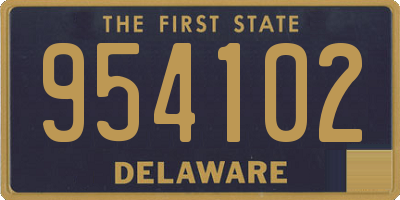 DE license plate 954102