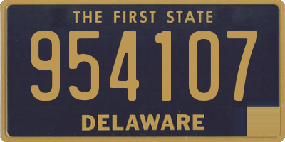 DE license plate 954107
