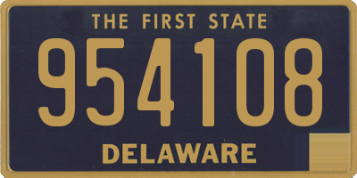 DE license plate 954108