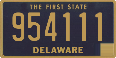 DE license plate 954111