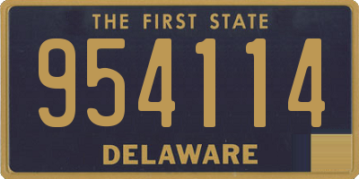 DE license plate 954114