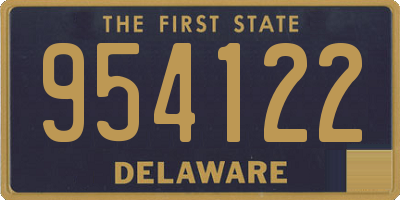 DE license plate 954122