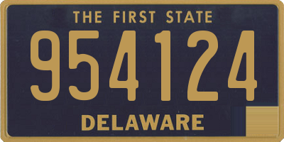 DE license plate 954124