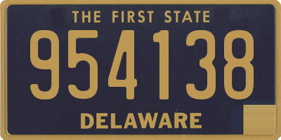 DE license plate 954138