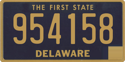 DE license plate 954158