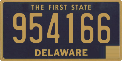 DE license plate 954166