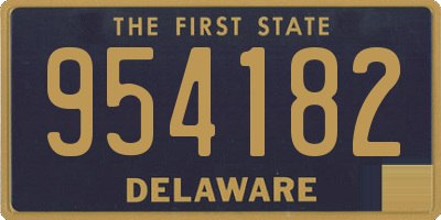 DE license plate 954182