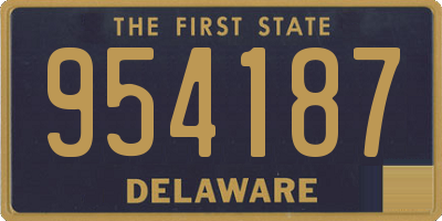 DE license plate 954187