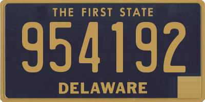 DE license plate 954192