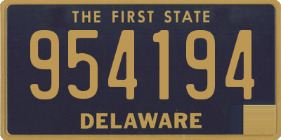 DE license plate 954194
