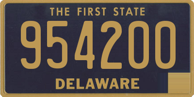 DE license plate 954200