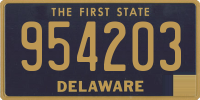 DE license plate 954203