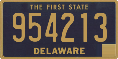 DE license plate 954213