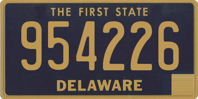 DE license plate 954226