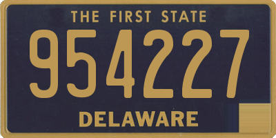 DE license plate 954227