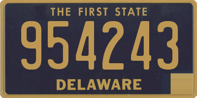 DE license plate 954243