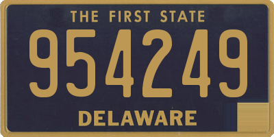 DE license plate 954249