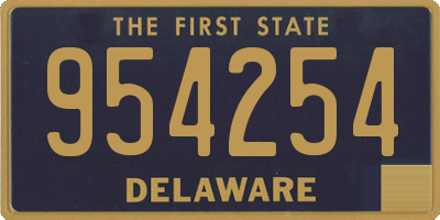 DE license plate 954254