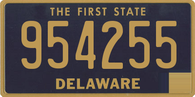 DE license plate 954255