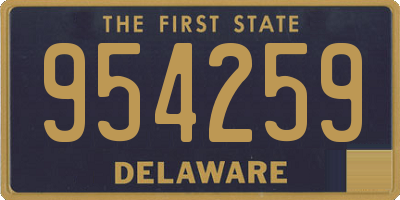 DE license plate 954259