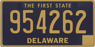 DE license plate 954262