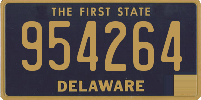 DE license plate 954264