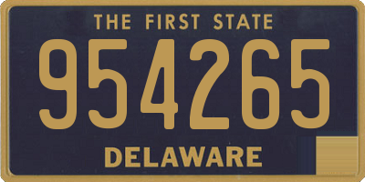 DE license plate 954265