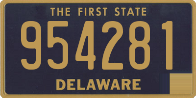 DE license plate 954281