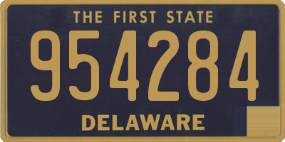 DE license plate 954284